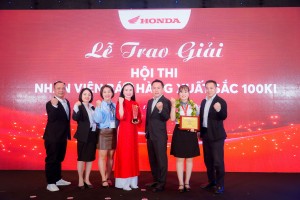 CHÚC MỪNG NHÂN VIÊN BÁN HÀNG: QUÁCH THỊ HỒNG THUÝ -  XUẤT SẮC ĐẠT "TOP 30 NHÂN VIÊN BÁN HÀNG XUẤT SẮC 100KI” DO Honda VIỆT NAM TỔ CHỨC